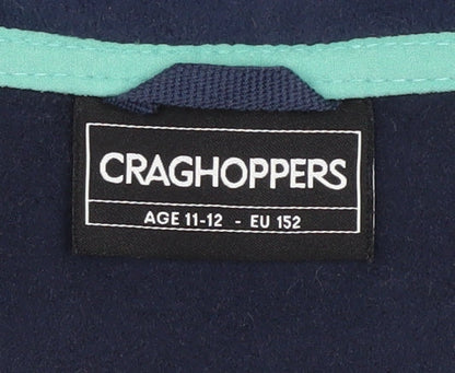 Craghoppers Girls Blue Fleece Half Zip Sweatshirt Age 11-12 Years
