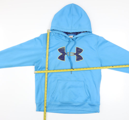 Mens UK Size L Under armour Blue Pullover Hoodie