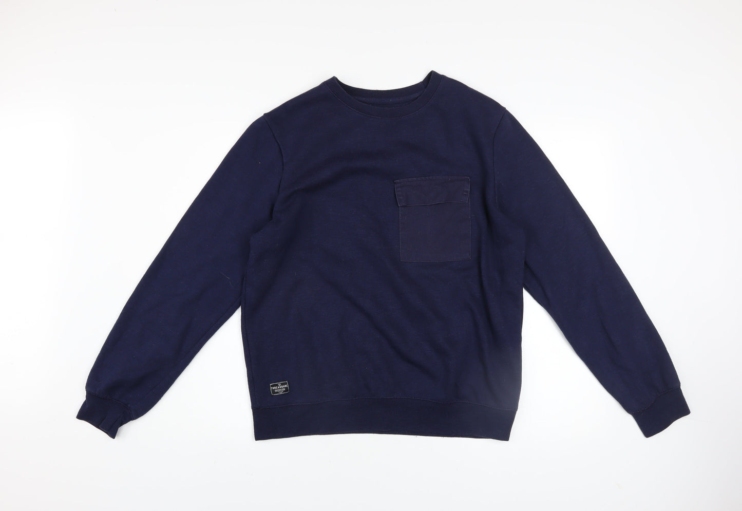 Mens UK Size M Threadbare Blue Pullover Sweatshirt