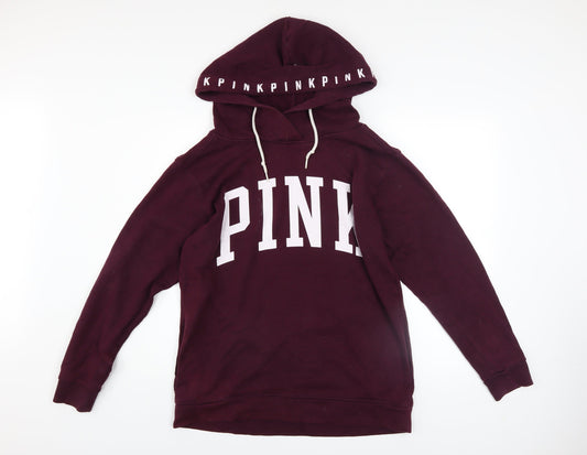 Womens UK Size 12 Victoria's Secret Red Pullover Hoodie