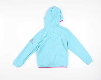 Hi Gear Girls Blue Fleece Hoodie Jacket 7-8 Years Hooded Zip Outdoor