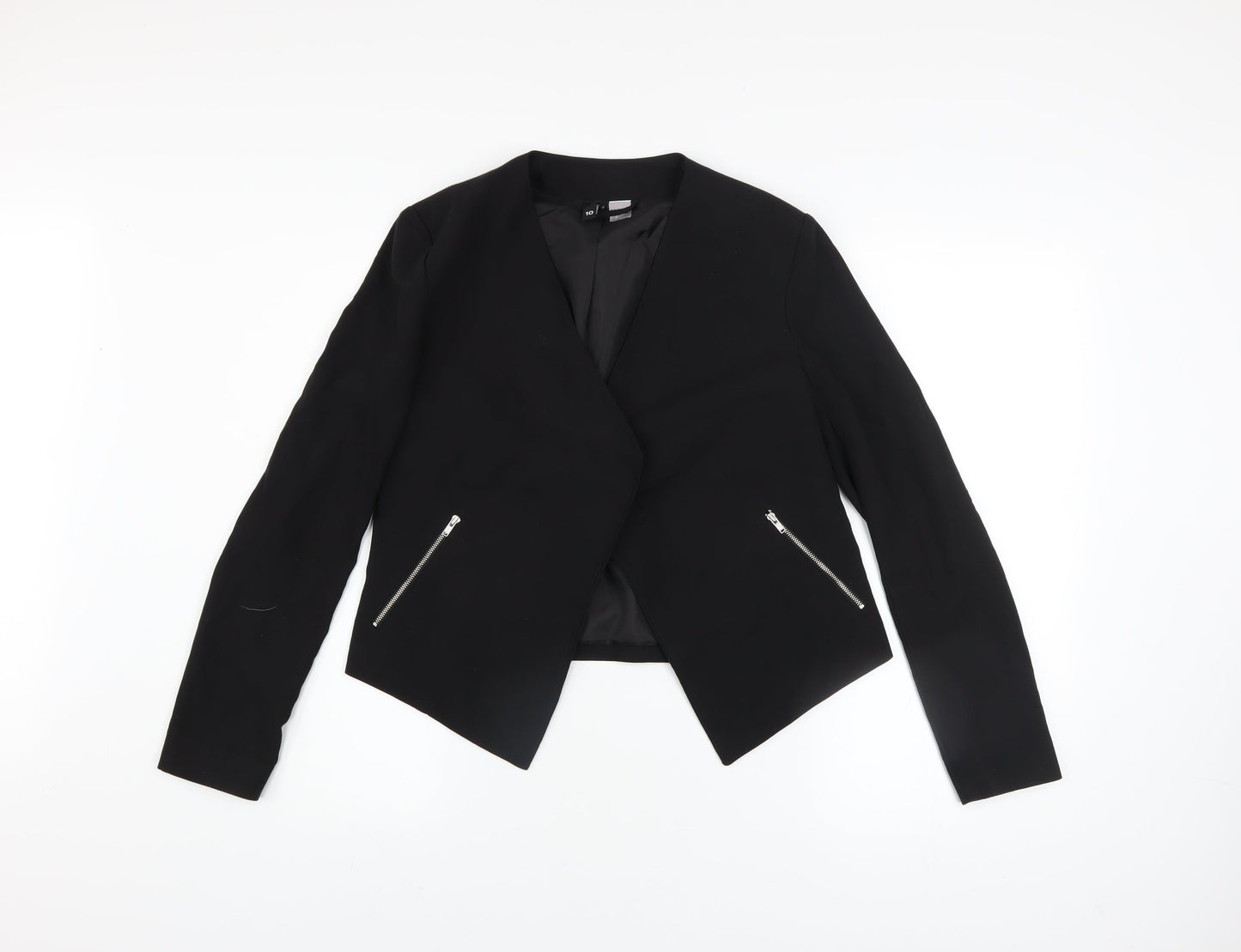 Womens UK Size 8 H&M Divided Black Basic Jacket