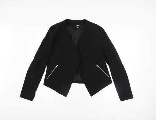 Womens UK Size 8 H&M Divided Black Basic Jacket