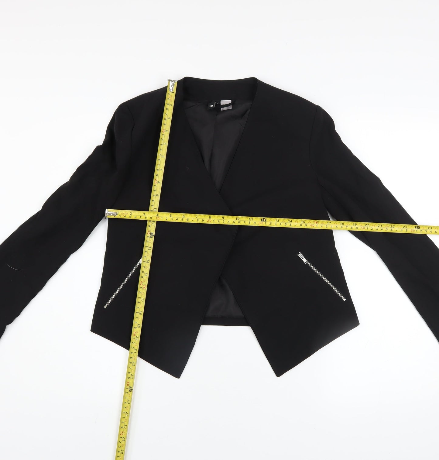Womens UK Size 8 H&M Divided Black Basic Jacket