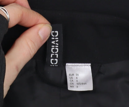 Womens UK Size 8 H&M Divided Black Basic Jacket