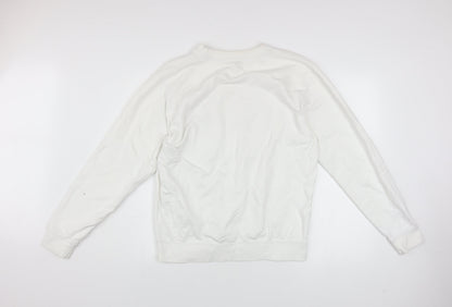 Womens UK Size M Lipsy London White Pullover Sweatshirt
