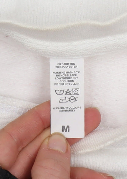 Womens UK Size M Lipsy London White Pullover Sweatshirt