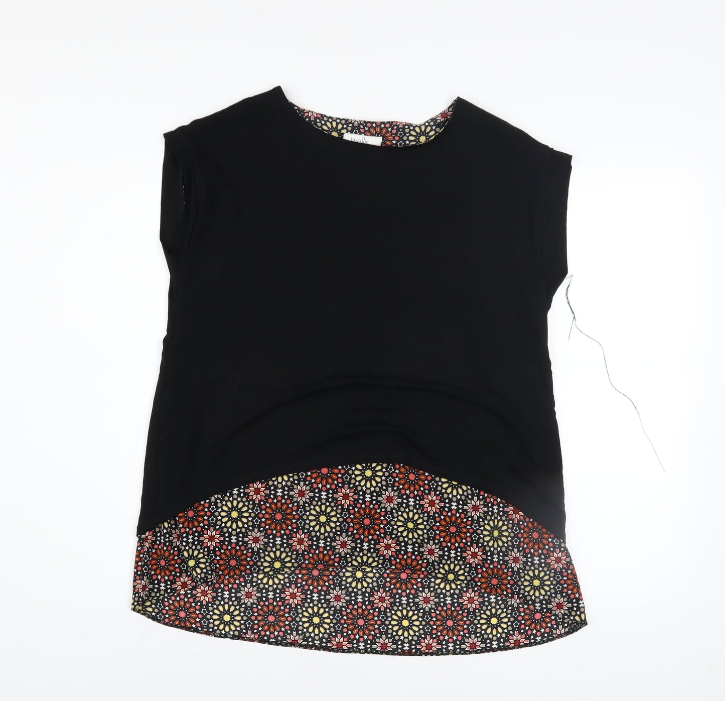 Womens UK Size 12 Wallis Black Tunic Blouse