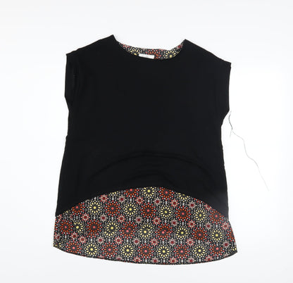Womens UK Size 12 Wallis Black Tunic Blouse