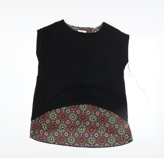 Womens UK Size 12 Wallis Black Tunic Blouse