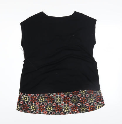 Womens UK Size 12 Wallis Black Tunic Blouse