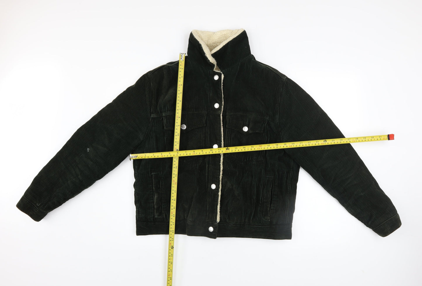 Womens UK Size 10 Topshop Black Bomber Jacket