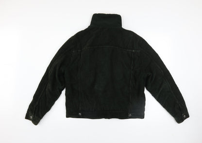 Womens UK Size 10 Topshop Black Bomber Jacket