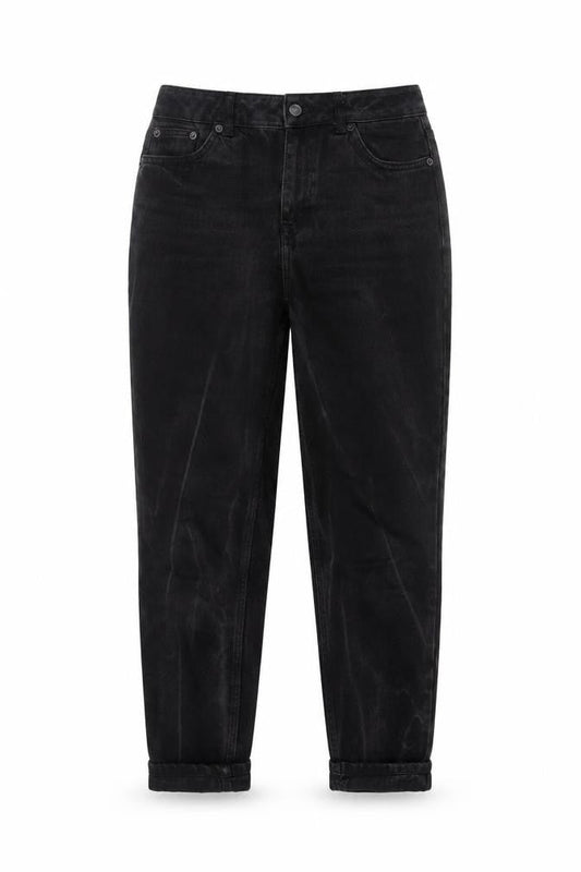 Womens UK Size 10 Topshop Regular Fit Mom Black Jeans
