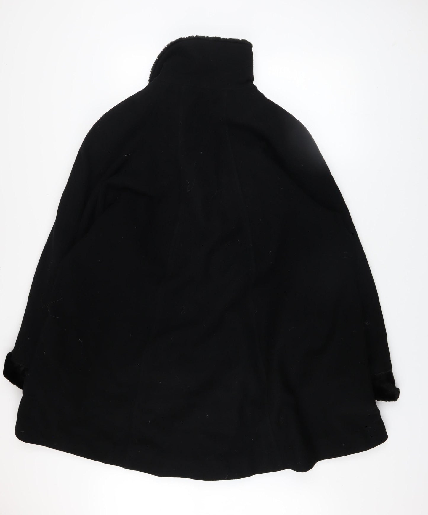 Womens UK Size 16 Kiss Collection Black Overcoat