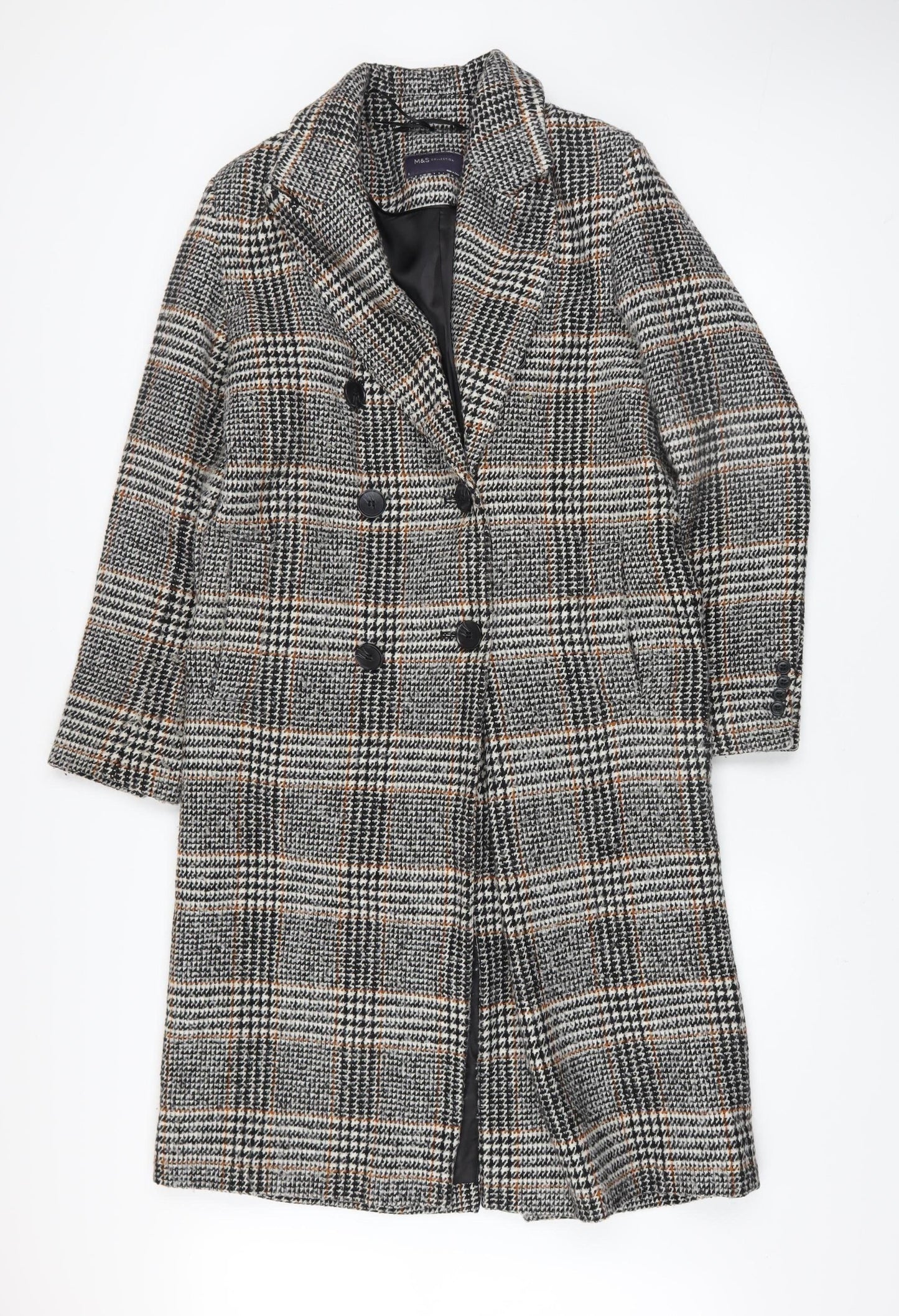 Womens UK Size 8 Marks and Spencer Grey Overcoat