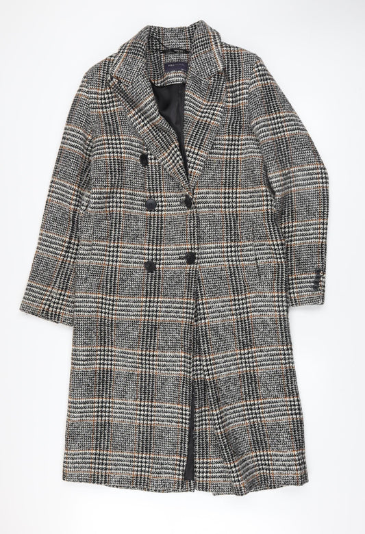 Womens UK Size 8 Marks and Spencer Grey Overcoat
