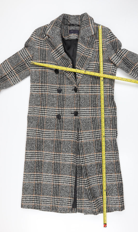 Womens UK Size 8 Marks and Spencer Grey Overcoat