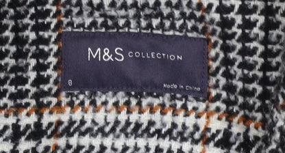 Womens UK Size 8 Marks and Spencer Grey Overcoat