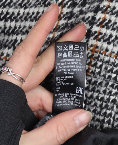 Womens UK Size 8 Marks and Spencer Grey Overcoat