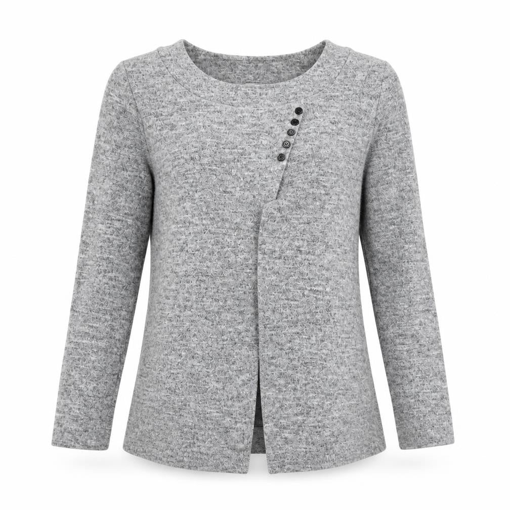 Womens UK Size 10 Apricot Grey Cardigan Jumper