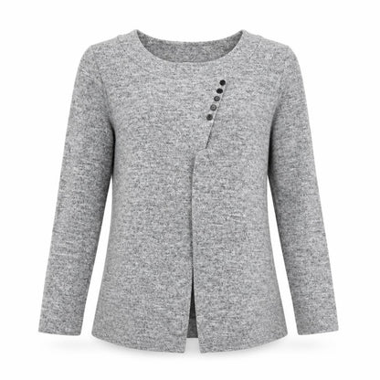Womens UK Size 10 Apricot Grey Cardigan Jumper
