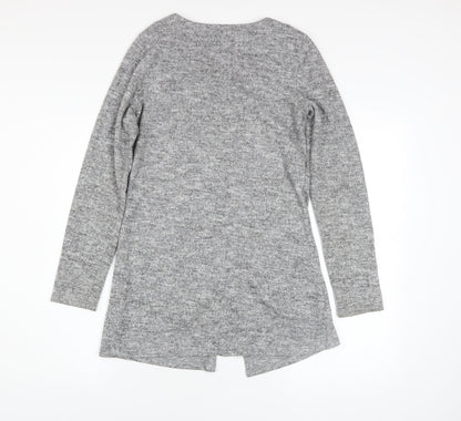 Womens UK Size 10 Apricot Grey Cardigan Jumper