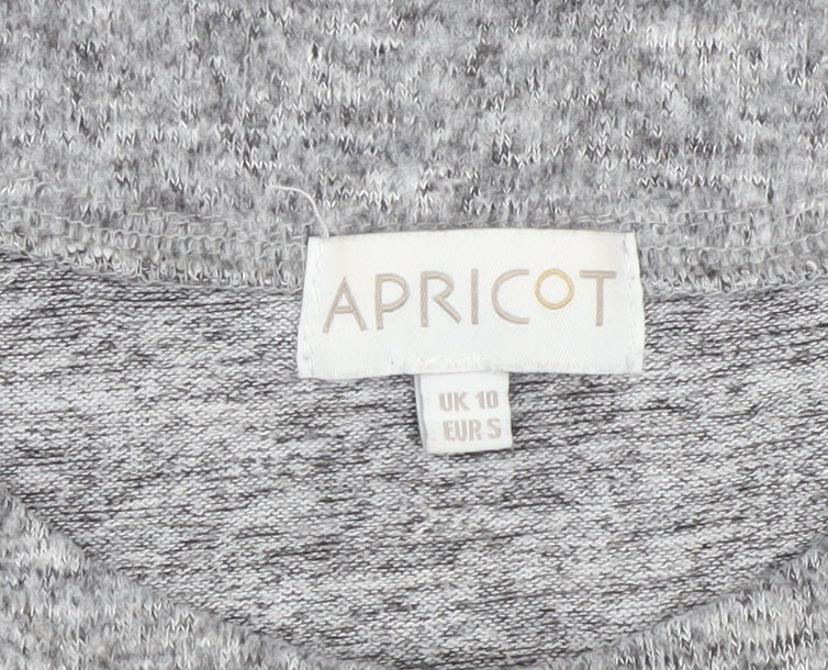 Womens UK Size 10 Apricot Grey Cardigan Jumper