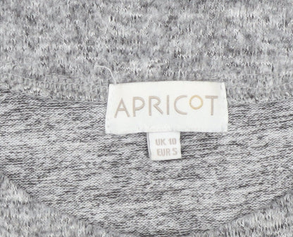 Womens UK Size 10 Apricot Grey Cardigan Jumper