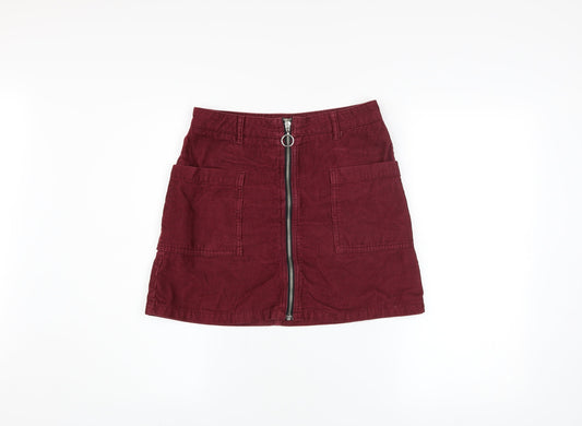 Womens UK Size 10 Topshop A-Line Corduroy Skirt