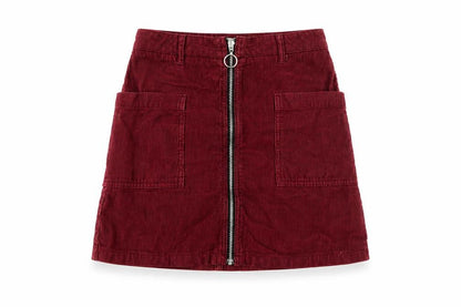 Womens UK Size 10 Topshop A-Line Corduroy Skirt