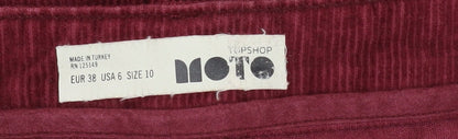 Womens UK Size 10 Topshop A-Line Corduroy Skirt
