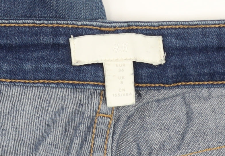 Womens UK Size 8 H&M Relaxed Fit Boyfriend Blue Jeans