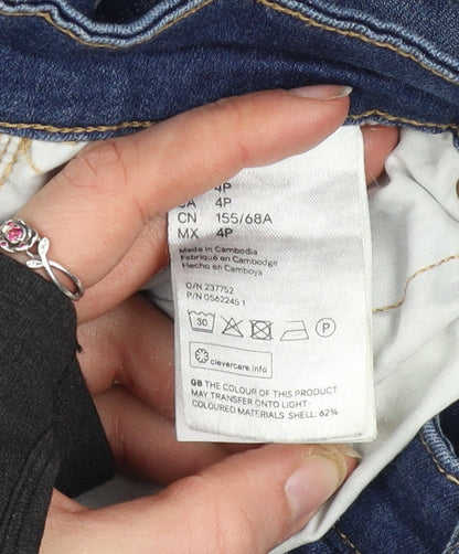 Womens UK Size 8 H&M Relaxed Fit Boyfriend Blue Jeans