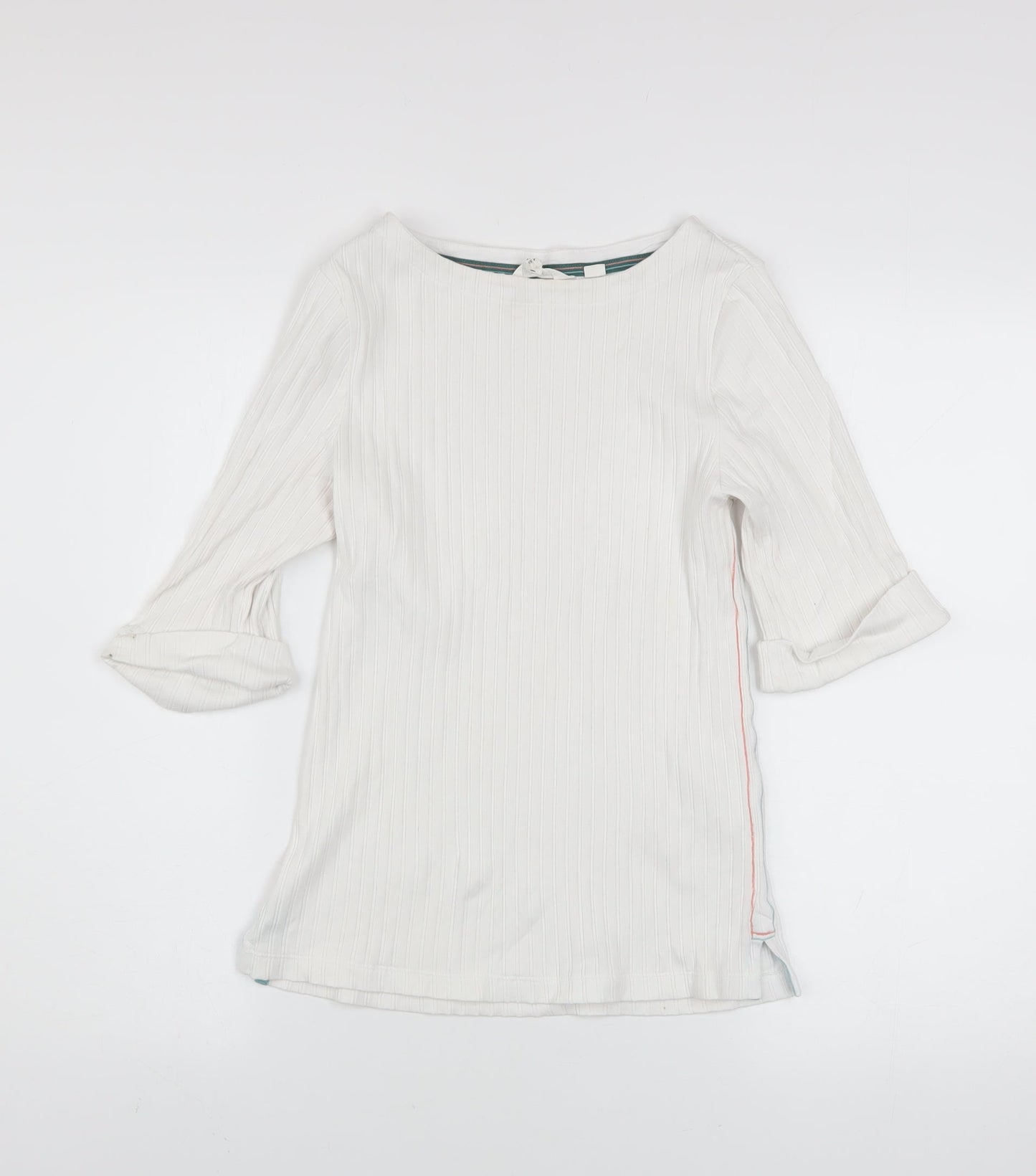 Womens UK Size 8 White Stuff White Basic T-Shirt