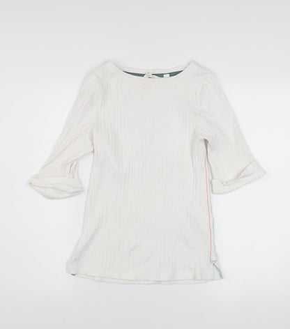 Womens UK Size 8 White Stuff White Basic T-Shirt