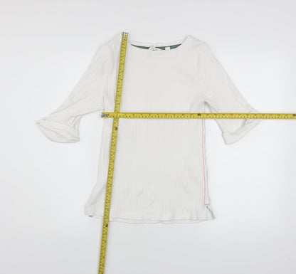 Womens UK Size 8 White Stuff White Basic T-Shirt