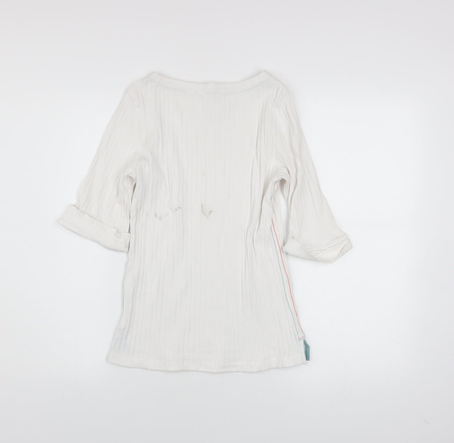 Womens UK Size 8 White Stuff White Basic T-Shirt