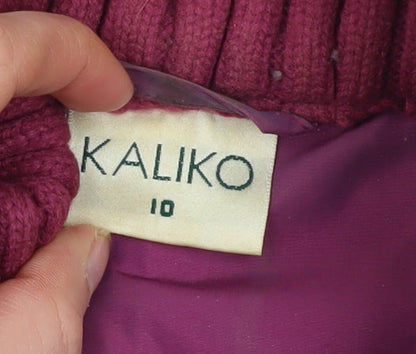 Womens UK Size 10 Kaliko Purple Puffer Jacket