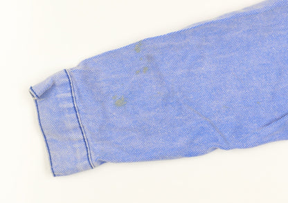 SHEIN Women's Blue Floral Patch Denim Jacket L Casual Distressed