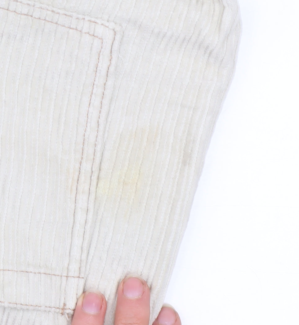 Womens UK Size 10 ASOS DESIGN Regular Fit Wide-Leg Beige Trousers