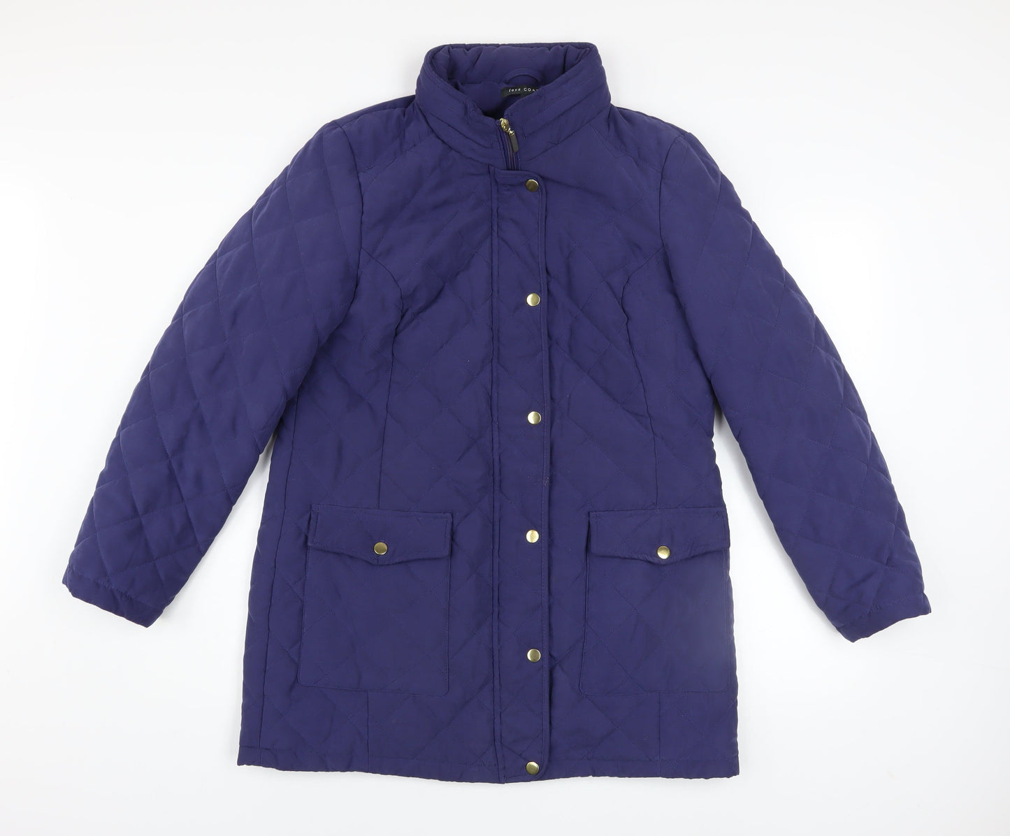 Womens UK Size 14 love COATS Blue Quilted Coat