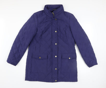 Womens UK Size 14 love COATS Blue Quilted Coat