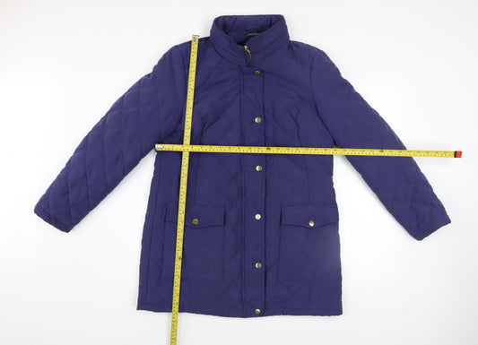 Womens UK Size 14 love COATS Blue Quilted Coat
