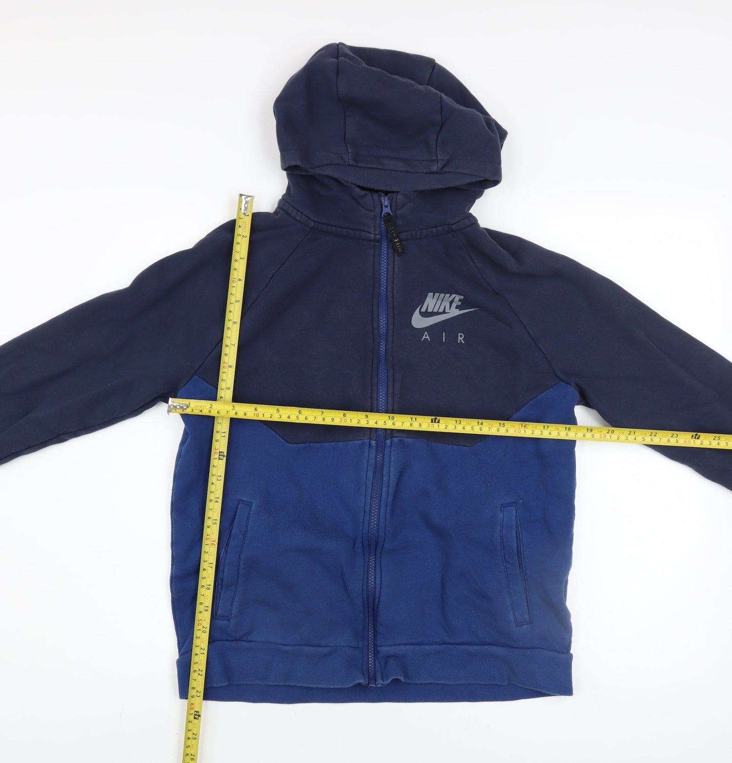 Boys UK Size XL Nike Blue Full Zip Hoodie