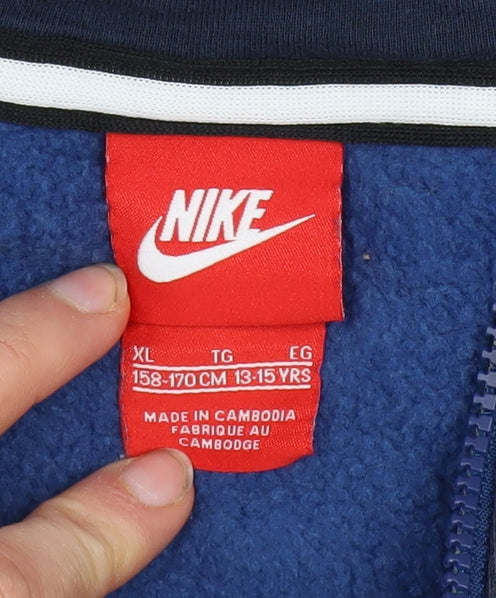 Boys UK Size XL Nike Blue Full Zip Hoodie