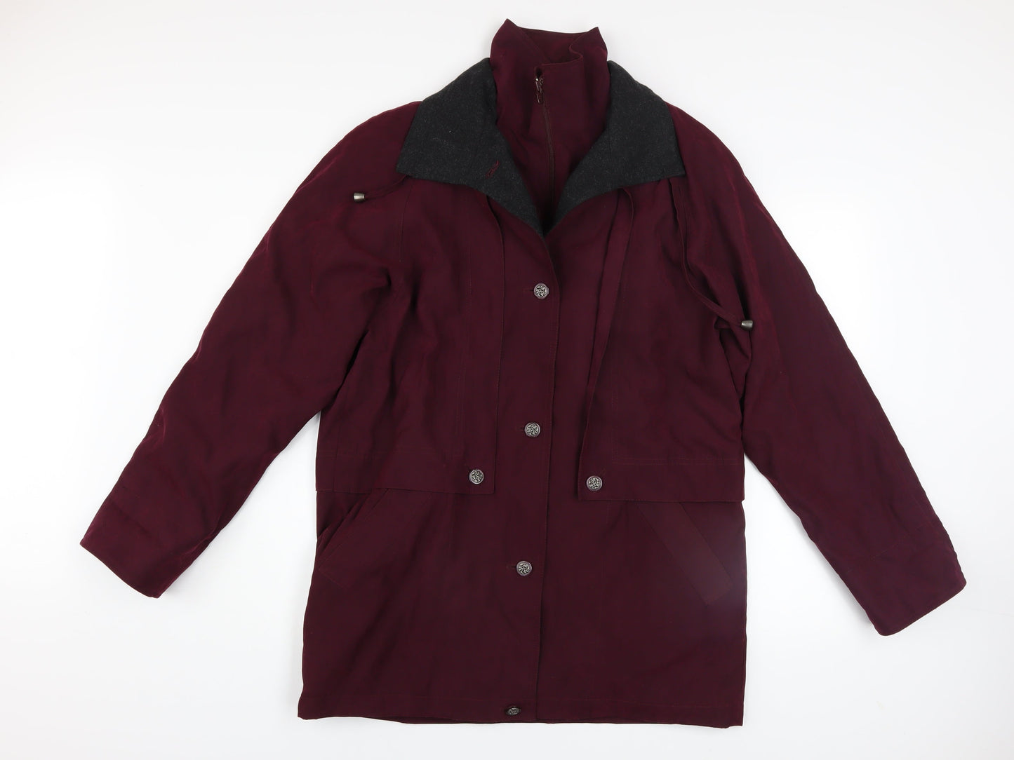 Womens UK Size 10 Savannah Red Overcoat