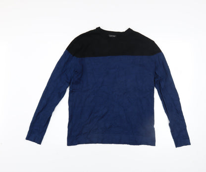 Mens UK Size M Zara Man Blue Pullover Jumper