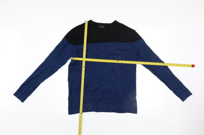 Mens UK Size M Zara Man Blue Pullover Jumper