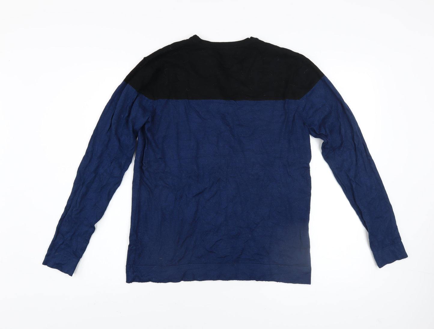 Mens UK Size M Zara Man Blue Pullover Jumper